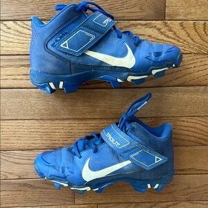NIKE cleats Mike trout size 5.5 youth kids blue white baseball cleats